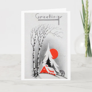 Retro Holiday Card Feiertagskarte