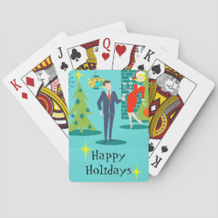 Retro Holiday Cartoon Couple Playing Cards Spielkarten