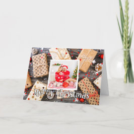 Retro Holiday Foto Vorlage Frohe Weihnachten