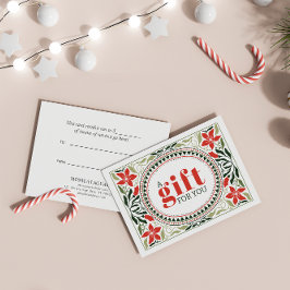 RETRO HOLIDAY GREEN RED BLUME FRAME CHRISTMAS