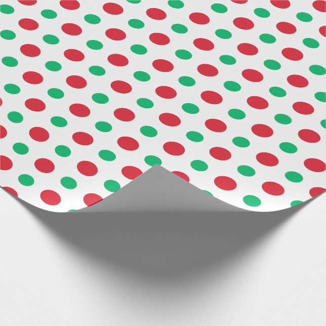 Retro Holiday Polka Dot Mitte des Jahrhunderts mod Geschenkpapier (Ecke)