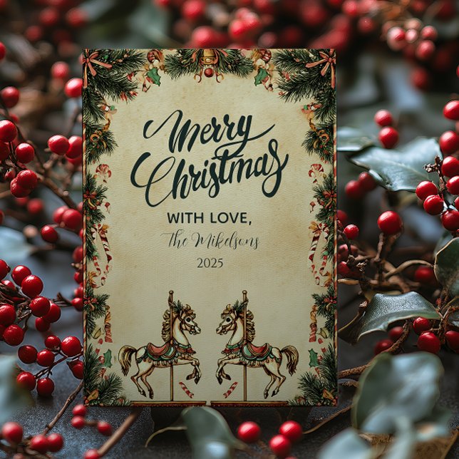 Retro Holiday Rocking Horse Weihnachten (Von Creator hochgeladen)