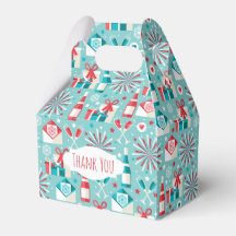 Retro Holiday Style Gable Favor Box