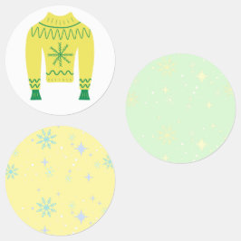Retro Holiday Ugly Sweater Christmas Party Sticker
