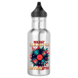 Retro Holiday Vinyl Magic Edelstahlflasche