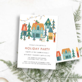 Retro Holiday Weihnachten Party Einladung