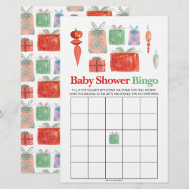 Retro Holiday Weihnachtsdusche Bingo Spiel