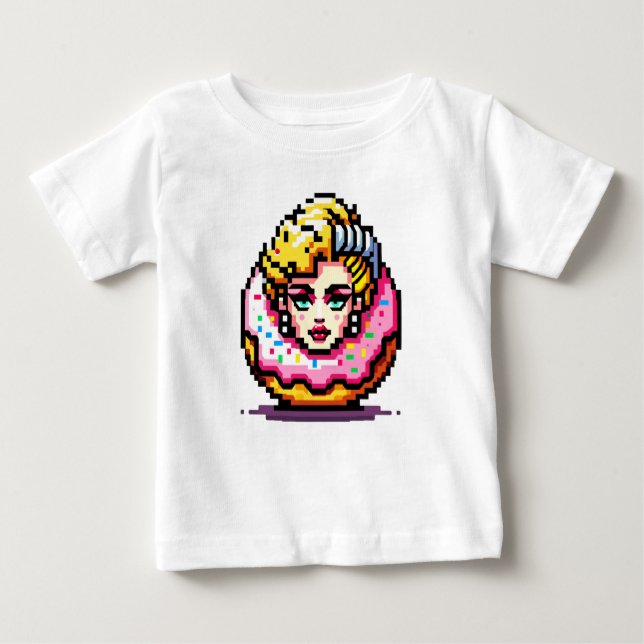 Retro Hollywood Icon - Pixel Art Pop Culture Baby T-shirt (Vorderseite)