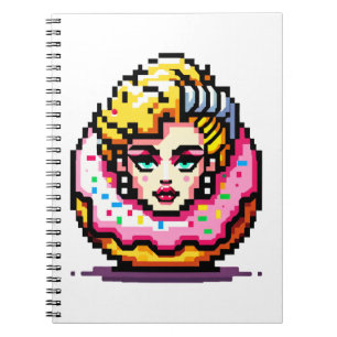 Retro Hollywood Icon - Pixel Art Pop Culture Notizblock
