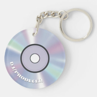 Retro-Holografischer-Musikproduzent-DJ-CD Schlüsselanhänger