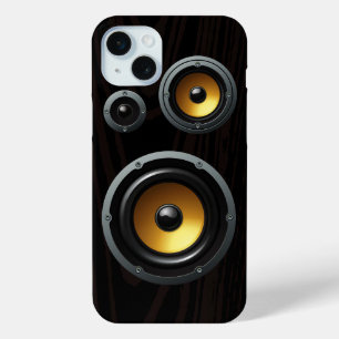 Retro Holzkörner Lautsprecher Trio iPhone 15 Mini Hülle