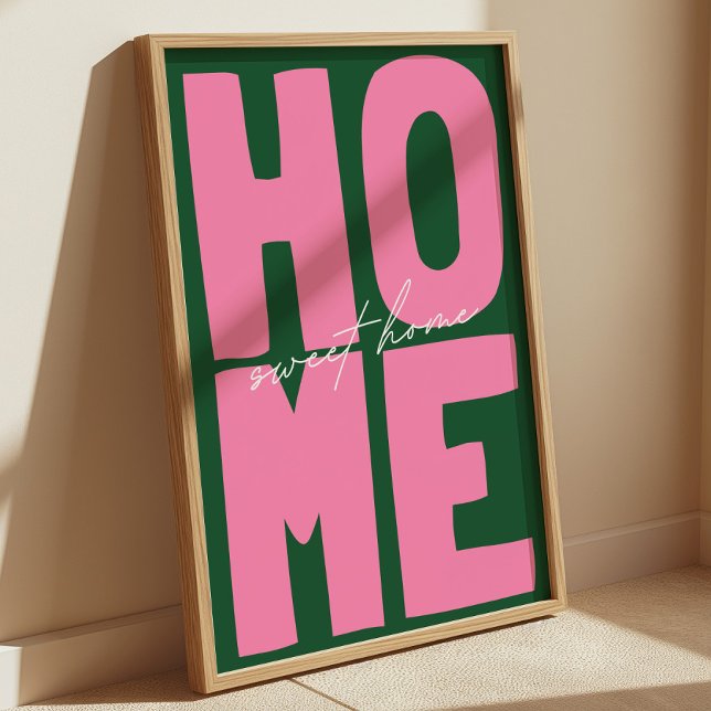 Retro-"Home Sweet Home"-fette Typografie Poster (Von Creator hochgeladen)