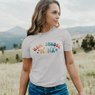 Retro Homeschool Mama Mama T-Shirt