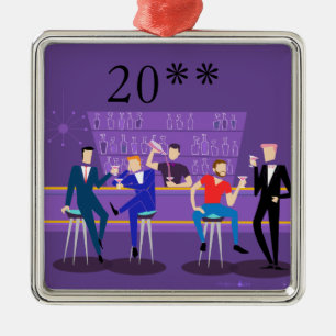Retro homosexuelle Bar-Verzierung Silbernes Ornament