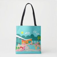 Retro homosexuelle Pool-Party-Taschen-Tasche