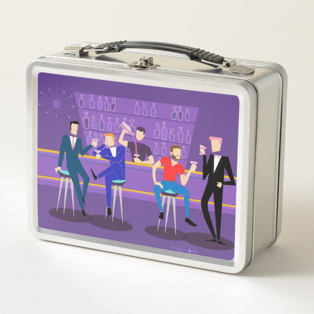 Retro homosexueller Bar-MetallLunchbox Metall Lunch Box (Vorderseite)
