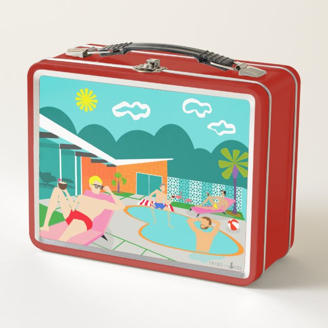 Retro homosexueller metall lunch box (Vorderseite)
