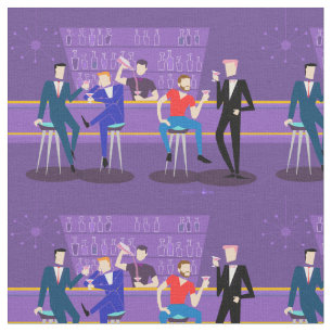 Retro homosexuelles Bar-Gewebe Stoff