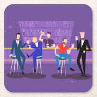 Retro homosexuelles Bar-harter PapierUntersetzer