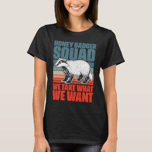 Retro Honey Badger Squad für einen satelfanatische T-Shirt
