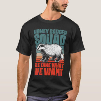 Retro Honey Badger Squad für einen satelfanatische T-Shirt