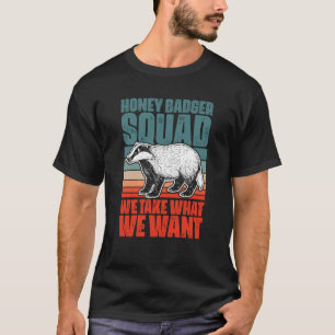 Retro Honey Badger Squad für einen satelfanatische T-Shirt