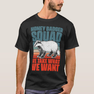 Retro Honey Badger Squad für einen satelfanatische T-Shirt