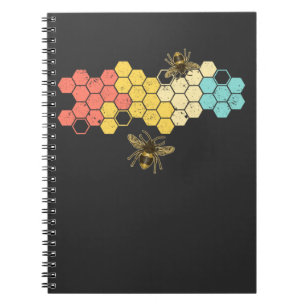 Retro Honeycomb Beekeeper Design for Bee Lover Notizblock