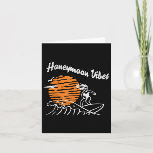 Retro Honeymoon Vibes New Wedding Bride Groom Vaca Karte