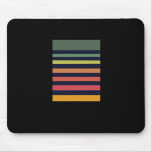 Retro Horizon Streifen - Minimalistisches digitale Mousepad