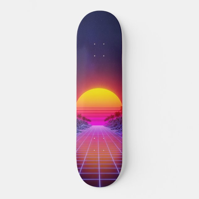 Retro-Horizont Skateboard (Vorderseite)