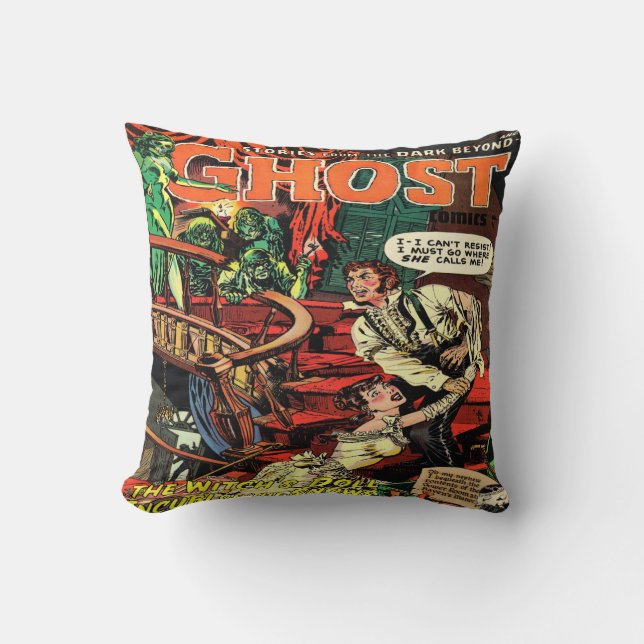 Retro Horror Comic Buch dekorative Throw Kissen (Vorderseite)