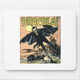 Retro Horror Movie Monster Vampire Vintag Hallowag Mousepad