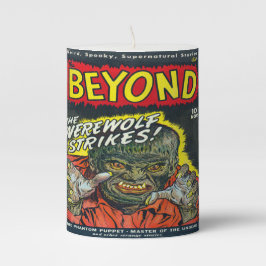 Retro Horror Wolfman Comic Buch Vintag Stumpenkerze