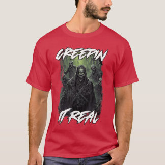 Retro-Horrorfilm Halloween Zombies Creepin It Re T-Shirt