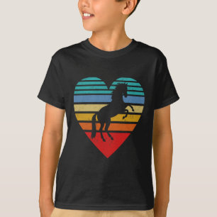 Retro Horse Heart Animal Liebe T-Shirt