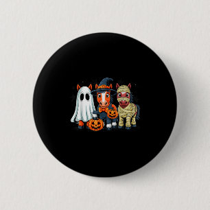 Retro Horse Hexe Y Halloween Pumpkin Women Men Ki Button
