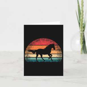 Retro Horse Lover Horseback Riding Cowgirl Western Karte