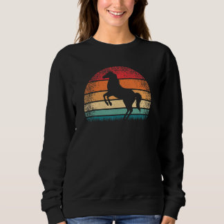 Retro Horse Vintage Horseback Riding Horse Wester Sweatshirt