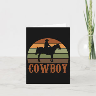 Retro Horseback Reiten Rodeo Western Karte