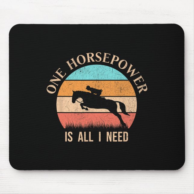 Retro Horseback Ristorante La Lanchetta Mousepad (Vorne)