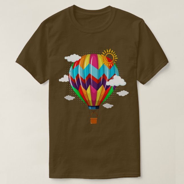 Retro Hot Air Ballon T-Shirt (Design vorne)