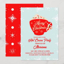 Retro Hot Cocoa Schneeflocken Weihnachten Party