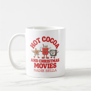 Retro Hot Cocoa und Weihnachtsfilme Kaffeetasse