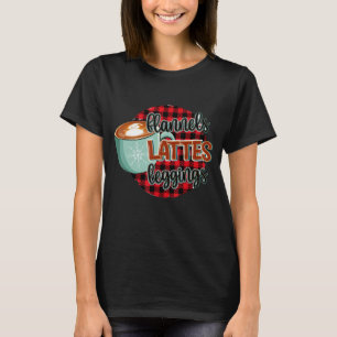 Retro Hot Cocoffee Weihnachtsflannels L T-Shirt