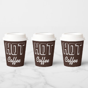 Retro Hot Coffee Paper Cups Pappbecher