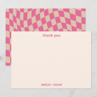 Retro-Hot-Pink-Abstract-Schachbrett-Baby-Party