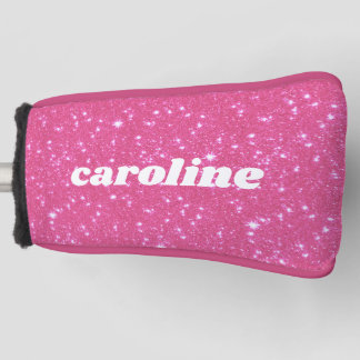 Retro Hot Pink Glitzer Sparkor Personalisierter Na Golf Headcover