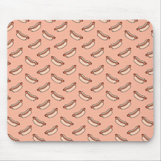 Retro-Hotdog-Nahtloses Muster Mousepad