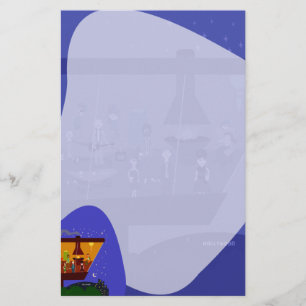 Retro House Party Fun Jet Set Design Briefpapier